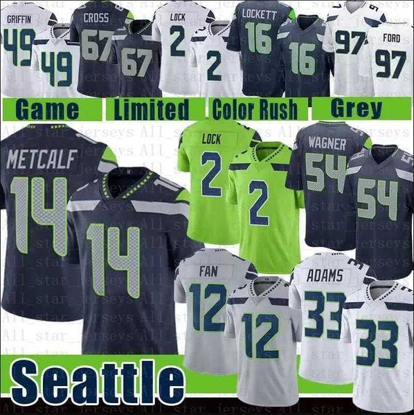 

dk metcalf fan 12s jersey tee team polo tees team custom seattle''seahawks''67 charles cross tyler lockett colby parkins, Black