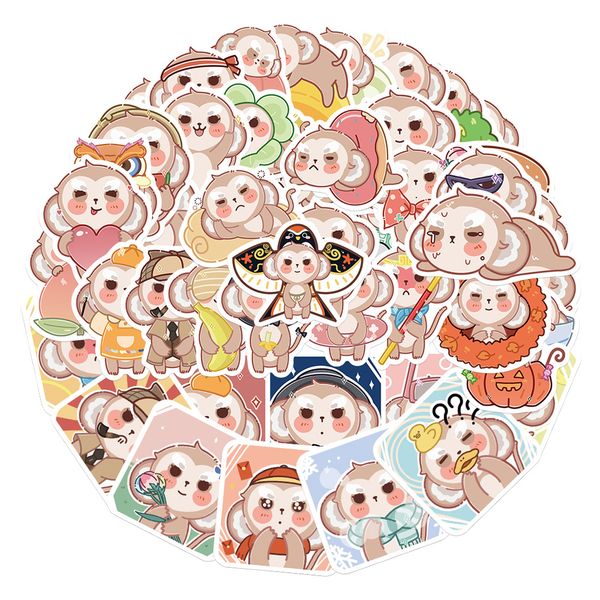 

50pcs/pack graffiti skateboard stickers original monkey for car suitcase lapipad bicycle motorcycle helmet ps4 phone diy decals pvc guitar s