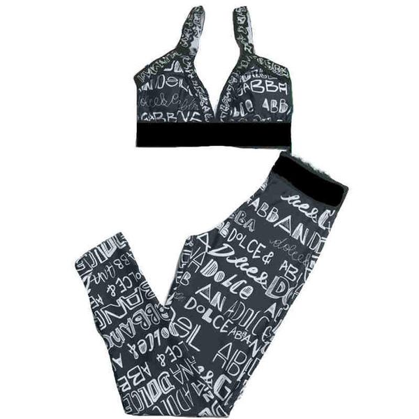 

2022 women's two piece pants bra sets outfit lu womens tracksuits designer yoga logo brand camisole and slim-fit leggings 2 p247k, White