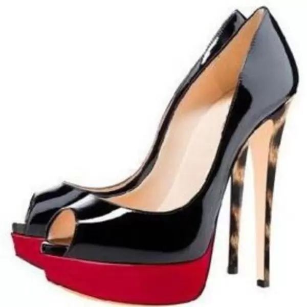 

women red botto high heels peep toes sandals luxury designers shoes genuine leather pumps lady wedding sandal 2cm fish mouth platforms heel, Black