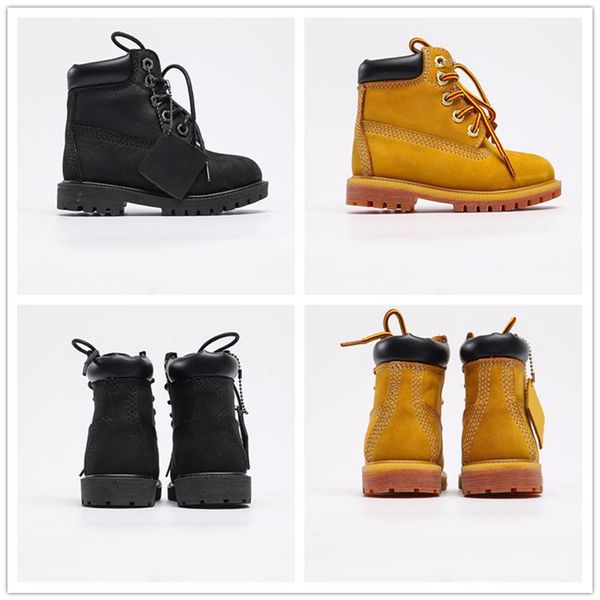

chestnut wheat nubuck triple black martin boots kids boys winter warm sneaker children girls casual trainer work boots with box238h