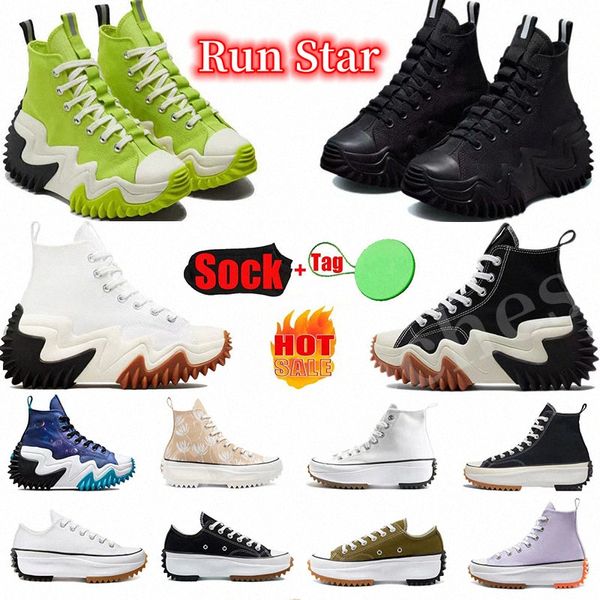

designer casual shoes run hike star hi canva motion joint jagged black yellow white green classic thick bottom women shoes men motion