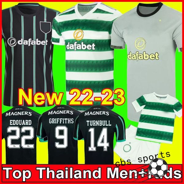 

2022 2023 celtic away home soccer jersey fc jota ajeti 22 23 mens kids abada mcgregor turnbull kyogo starfelt carter-vickers baby junior inf, Black;yellow