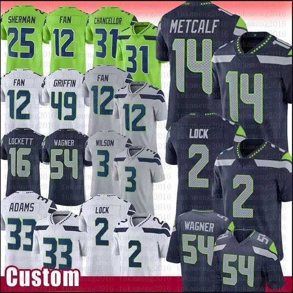 

dk metcalf fan 12s jersey polos diy custom seattle''seahawks''67 charles cross tyler lockett colby parkinson drew lock k, Black