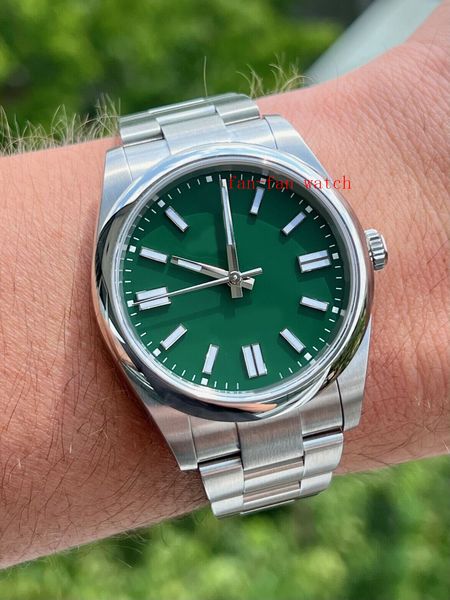 

bp men's watch automatic movement green dial 41mm 124300 watch and bracelet sets, Slivery;brown