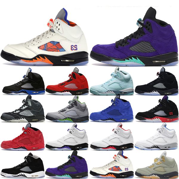 

new arrive jordens 5 basketball shoes jorda 5s men green bean racer blue raging bull unc bluebird anthracite 3 what the alternate bel fire r