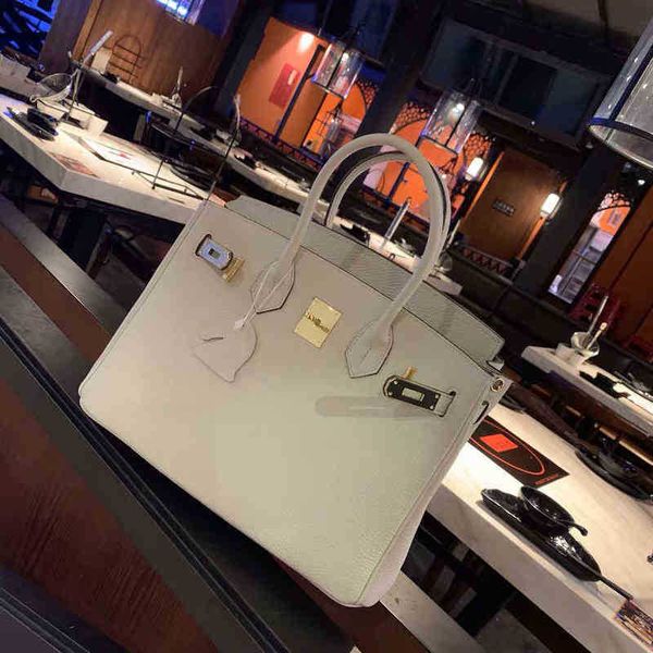 

birkin herme birkinss handbags handbag bags bag female litchi grain head leather platinum single shoulder portable slant span h wm wm