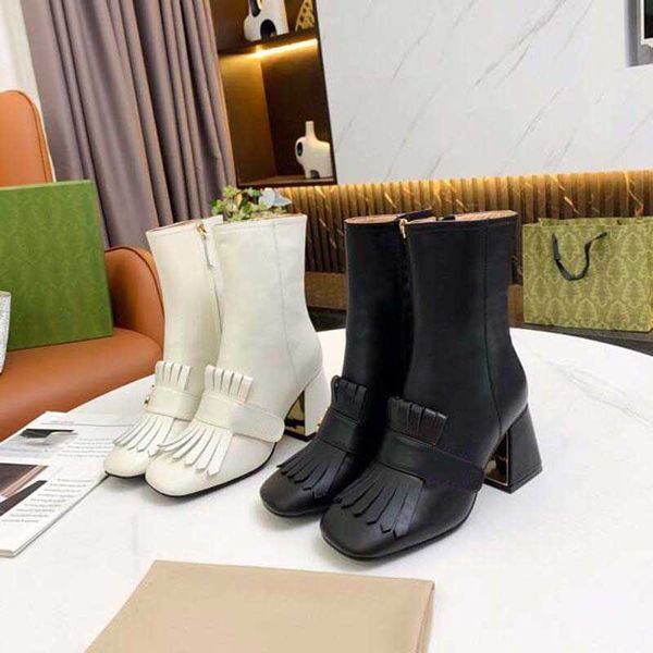 

luxury brand shoes designer womens boots high heels and genuine leather outdoors fashion boot home011 0, Black