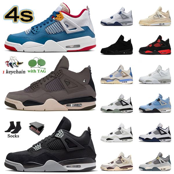 

4s basketball shoes jumpman 4 men athletic sneakers for women mens a ma maniere messy room military black cat canvas sail university blue mi