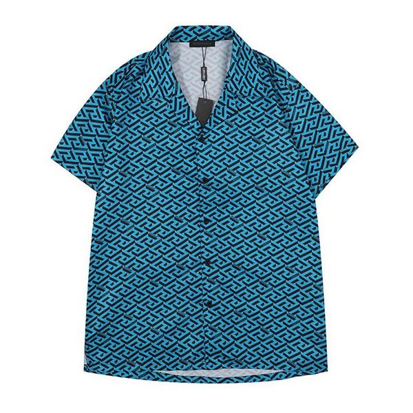 

22ss men designer blouses casual shirts fashion letter tiger print slik bowling shirt mens plus size dress shirts summer short sle229d, White;black
