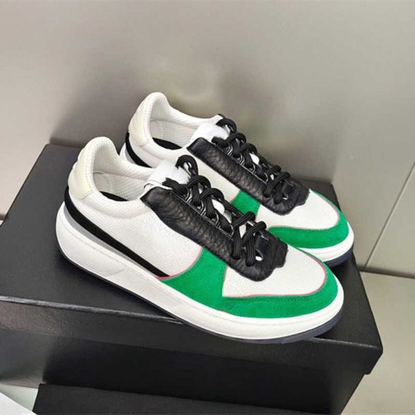 

casual shoes brand color matching board women's new round head lace up leather sports white shoes in spring and summer 2022, Black