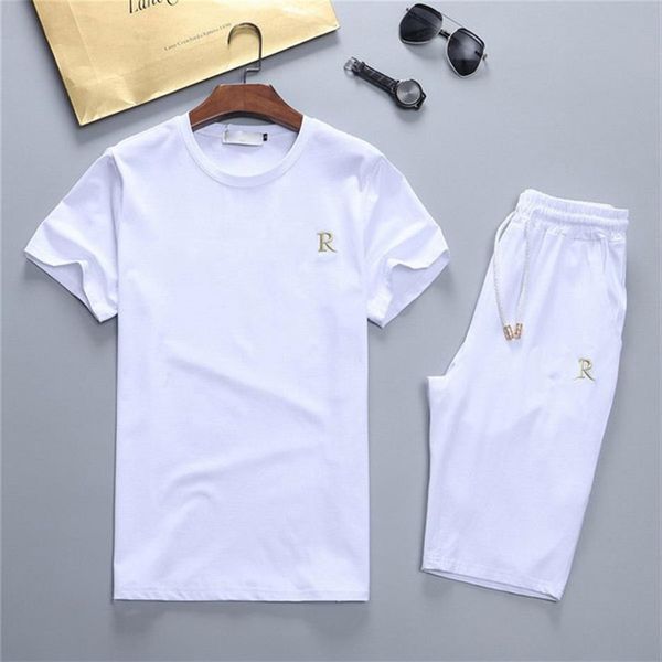 

2021 tracksuits fashion men's suit 21ss youth shorts style mens tshirts & pants casual men two pieces sets273g, Gray