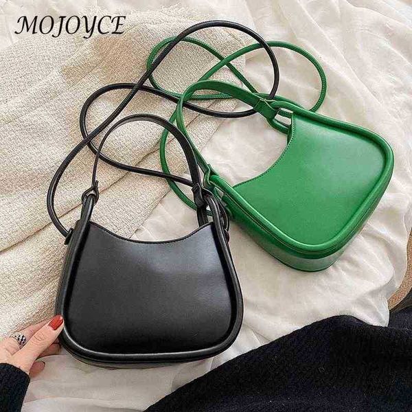 

evening bag women leather solid shoulder crossbody lady zipper small tote handbags summer trend designer hand for 2022 y220425