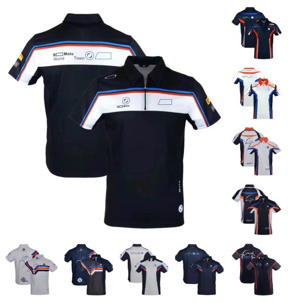 

moto motorcycle t-shirt men's racing ride polo shirt custom casual short sleeve team suit