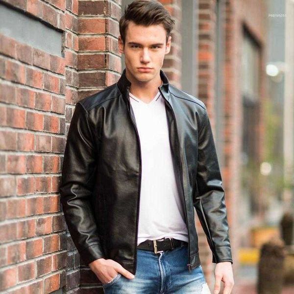 

men's jackets 2021 winter brand pu leather jacket men black motorcycle faux fur overcoat jaqueta male coat 3xl 4xl 501, Black;brown
