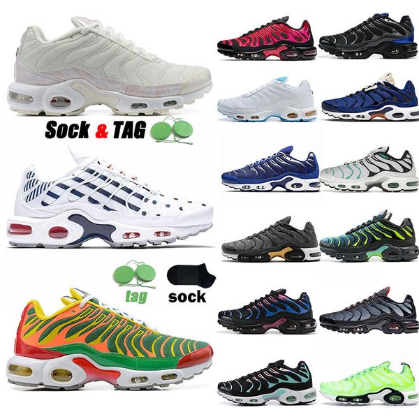 

tn plus running shoes original tns bleached aqua oreo fashion sneakers outdoor sport trainers size 36-46 hyper blue revers sunset sup fire p