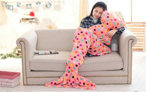 

others apparel 17 designs 2 grows tail daughter tail tail tv couch blanket with cushion/children wrap soft bed sleeping bag t221018, Black;white