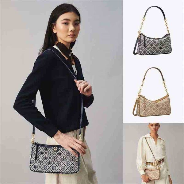 

torysburchs designer handbags women's canvas leather old flower versatile french stick single diagonal handbag shoulder crossbody bag