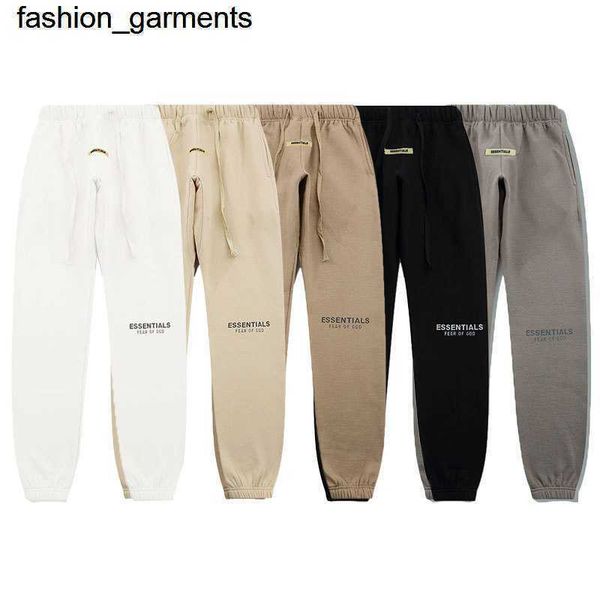 

designer essential double line reflective pants fashion brand men's women's casual pants, Black