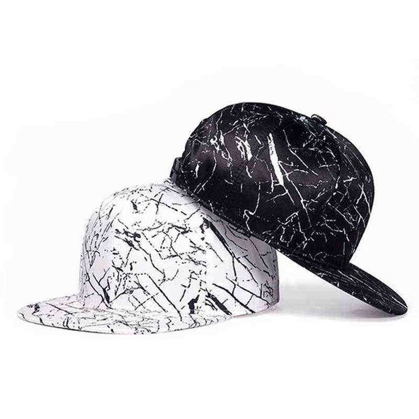 

new original hip hop hat leather men's baseball cap adjustable snapback cap flat brim hat gorras g221018, Blue;gray