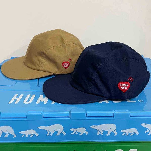 

human made 4 panel cap trucker baseball caps for men women summer beach sun hats snapback dad hat hip hop visor adjustable sport g221018, Blue;gray