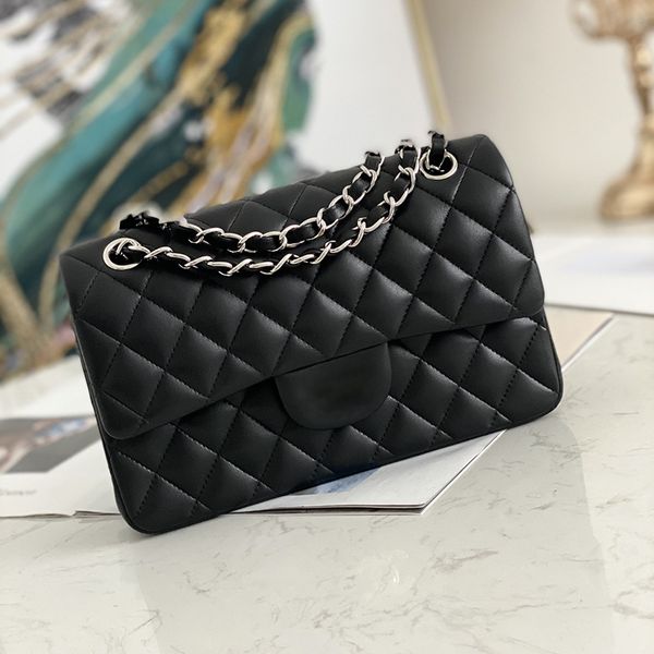 

original quality caviar diamond lattice flap bags a01113 small classic handbag 23cm luxury designer cross body bags with box c002