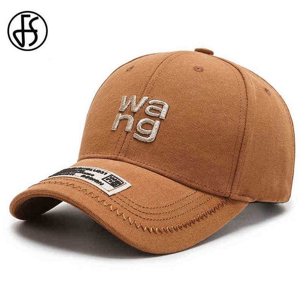 

fs stylish brown brand cotton summer baseball caps for men women simple hip hop cap outdoor sports golf hats bone trucker hat g221018, Blue;gray