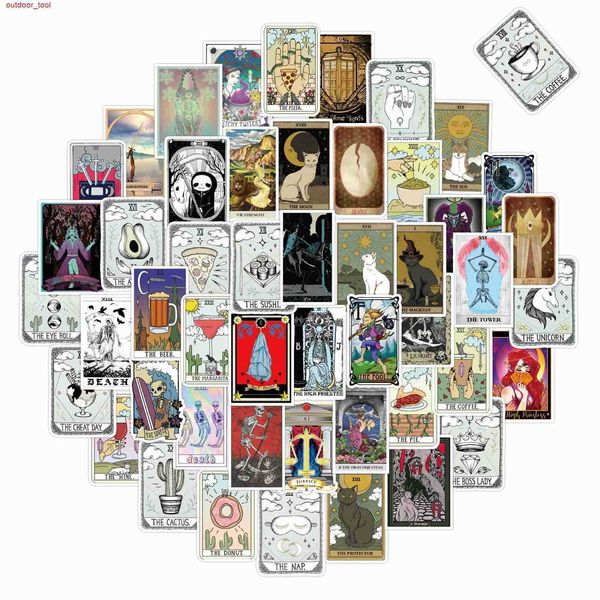 

new outdoor games waterproof 10/30/50pcs divination tarot card graffiti stickers for phone lapguitar car waterproof sticker decal kids toys