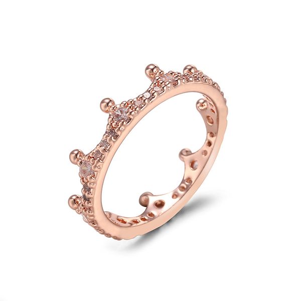 

designer crown wedding ring silver jewelry fit pandora style ladies be engaged ring gift, Slivery;golden