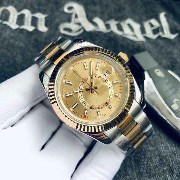 

2022 men's luxury mechanical all steel wrist watch lao jia watch multi-function wrist watch fine steel mechanical movement, Slivery;brown