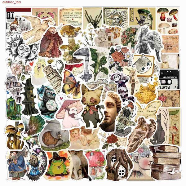 

new outdoor games waterproof 10/30/50/100pcs vintage art stickers aesthetic diy travel luggage lapcar graffiti waterproof decal boho sticker
