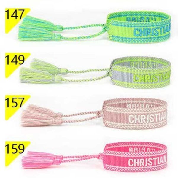 

fashion luxury women's bracelets d brand designer bangle embroidered braided bracelet wedding bohemian letter hand rope trinket men gir, Golden;silver
