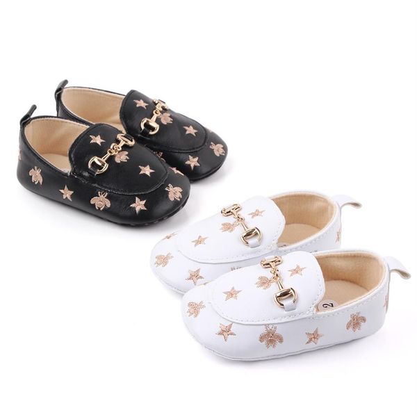 

baby boy shoes infant newborn soft sole with bee stars sneakers leather toddler moccasins first walker265j
