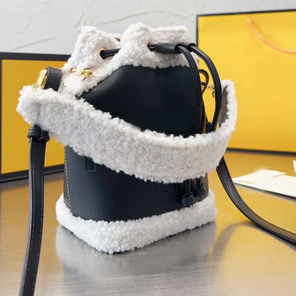 

bucket bag hairy string crossbody luxury designer brand fashion shoulder bags handbags women phone wallet totes plain