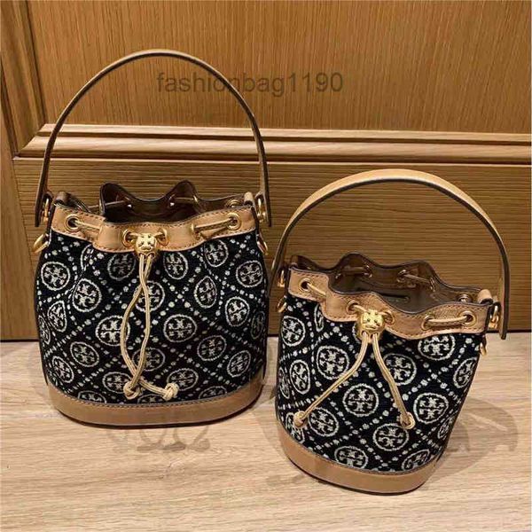 

designer crossbody bags handbags t0rys bag tote women's drawstring bucket middle bags black gold velvet canvas old flower one shoulder