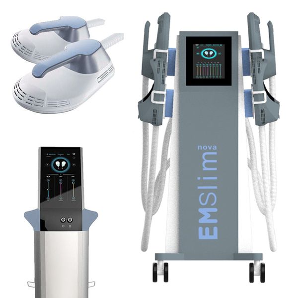 

2022 slimming neo emslim rf fat burning shaping beauty equipment 13 tesla nova electromagnetic muscle stimulator machine with 2/4/5 rf handl