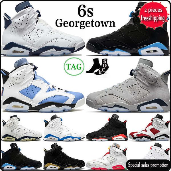

2023 6 6s mens basketball shoes university blue red oreo georgetown midnight navy cactus jack black infrared unc maroon men women outdoor sp