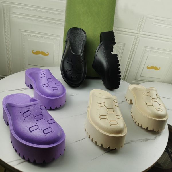 

designer slipper sandals brand slides fashion slippers lady slide casual shoes sneakers luxury thick bottom design women by shoe 9 s223 001, Black