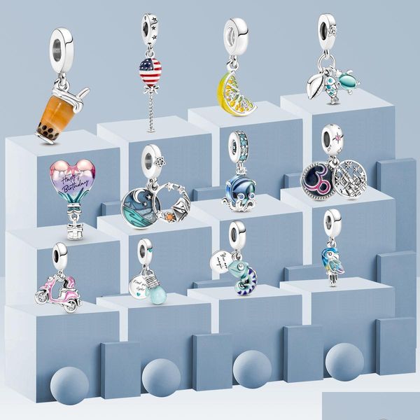 

charms 925 sier fit pandora charm bracelet animal hanging ornament suitable for original diy jewelry charms set pendant fine beads d dhzew, Bronze;silver