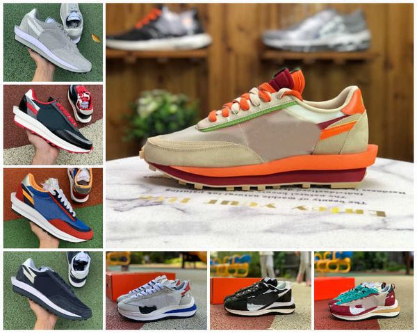 

sacais orange blaze waffle vaporwaffle running shoes mens women nylon white black sail gum sesame game royal fragment grey blue void ldv