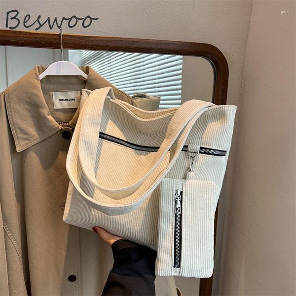 

evening bags retro corduroy tote shoulder for women large capacity purses and handbags autumn winter women's bag casual fashion