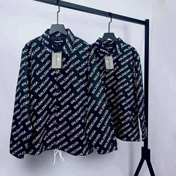 

new full luxury balencaigass chaopai designer ins overseas edition pariss mens print jackets jacket couple style student coat wear spring an, Black;brown