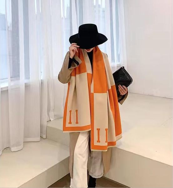 

winter scarf pashmina for designers warm scarfs fashion classic women imitate cashmere wool long shawl wrap, Blue;gray