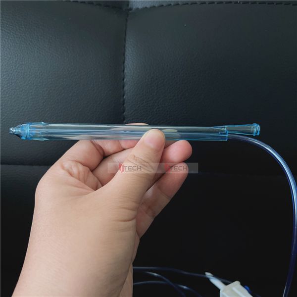 

factory supply triple nozzles oxygen jet peel handpiece/oxygen jetpeel handpiece used for water jet clear machine, Black;white