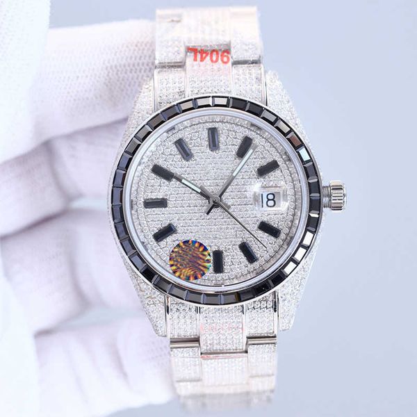 

92l2 wristwatches diamond watch mens mechanical watch 41mm stainls steel strap movement sapphire waterproof dign wristwatch, Slivery;brown