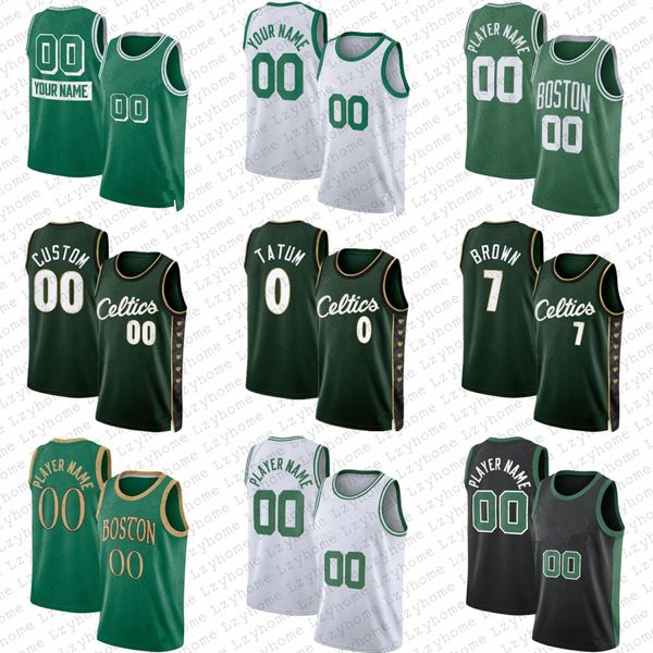 

jayson tatum jaylen brown custom basketball jerseys marcus smart bostons celtices grant williams payton pritchard derrick white blake griffi, Black;red