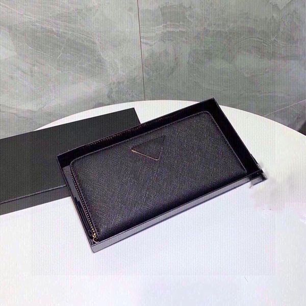

fashion single zipper wallets men saffiano leather wallet long coin purse card holder bags handbag, Red;black