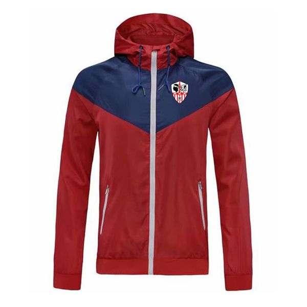 

ajaccio men's football training jacket hooded wind resistant jacket fashion trend windbreaker zipper football autumn jacket2696, Black;brown