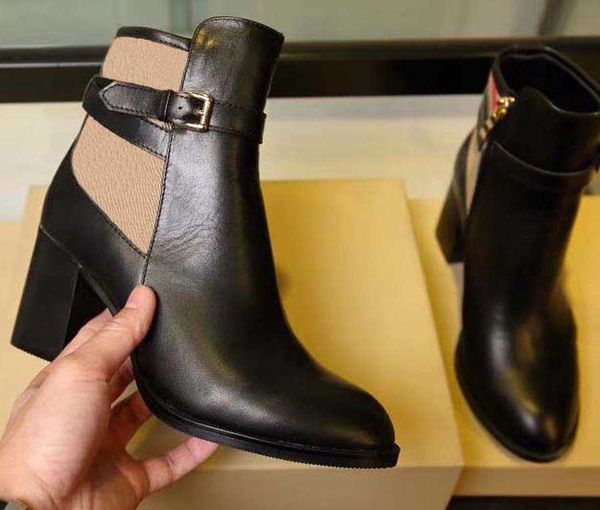 

luxury brand shoes designer boots high heels and genuine leather outdoors fashion womens boot by home011 30, Black