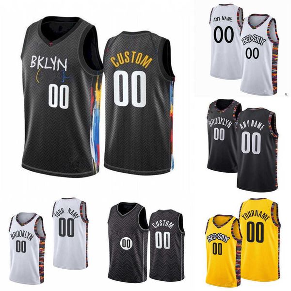

basketball jerseys 75th custom men women youth brooklyn's nets's 12 joe harris 6 david duke jr. 1 bruce brown 0 jevon carter, Black;red